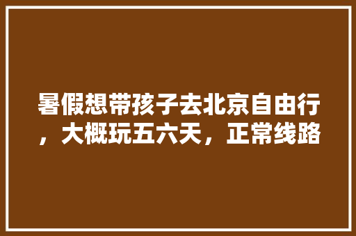 暑假想带孩子去北京自由行，大概玩五六天，正常线路游，有没有住宿和旅游线路详细攻略「暑假旅游景点排行国内学生」