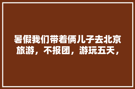 暑假我们带着俩儿子去北京旅游，不报团，游玩五天，求攻略有哪些？特别是住宿方面的「国内旅游三到五天攻略图」 暑假我们带着俩儿子去北京旅游，不报团，游玩五天，求攻略有哪些？特别是住宿方面的「国内旅游三到五天攻略图」 健康知识
