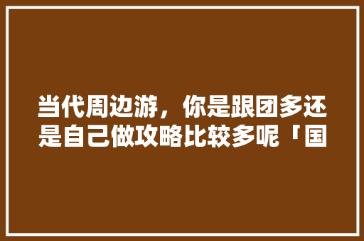当代周边游，你是跟团多还是自己做攻略比较多呢「国内旅游攻略跟团多少钱」