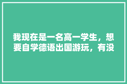 我现在是一名高一学生，想要自学德语出国游玩，有没有成功的可能性「里斯本必去的五个景点」 我现在是一名高一学生，想要自学德语出国游玩，有没有成功的可能性「里斯本必去的五个景点」 旅游指南