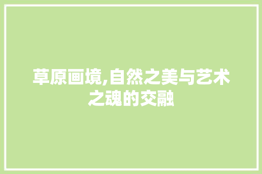 草原画境,自然之美与艺术之魂的交融 家庭生活