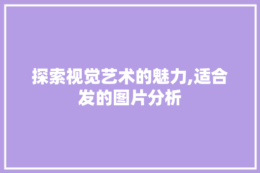 探索视觉艺术的魅力,适合发的图片分析 家庭生活